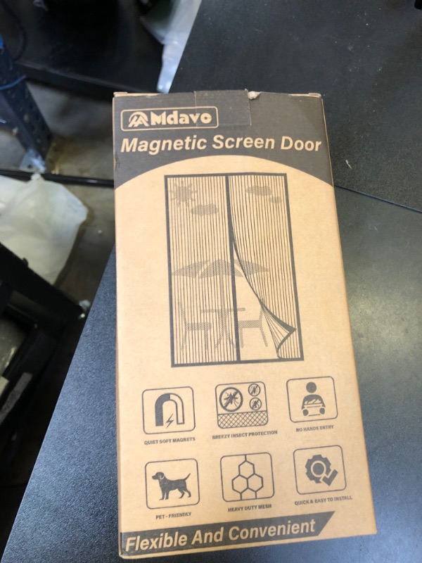 Photo 1 of Mesh Screen with Magnetic Closure-Keeps Bugs Out Let Breeze in, Heavy Duty - Pet and Kid Friendly, Works with Front, Sliding Doors (38 x 82 Inch)