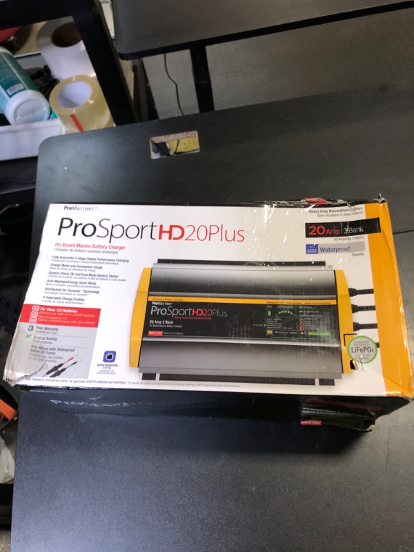 Photo 1 of ProMariner 44021 ProSport HD Waterproof Marine Battery Charger, 20 Amp, 3 Bank