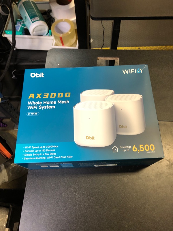 Photo 1 of DBIT AX3000 WiFi 6 Mesh Wi-Fi System | 6,500 Sq Ft Coverage & 150 Devices | Dual-Band, Seamless Roaming, Parental Controls | Replaces Wireless Router and Extender | 2 Gigabit Ports Per Unit (3-Pack)