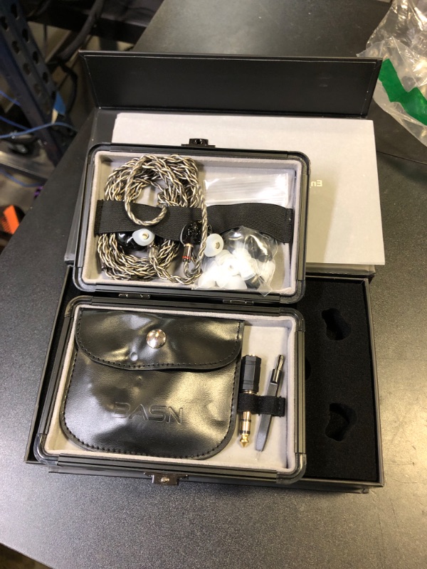 Photo 1 of BASN Bmaster5 in Ear Monitors, 1DLC Diaphragm+4BA 5 Drivers IEM Earphones with Silver-Plated OFC Cable, Noise Isolation Wired Earbuds for Musicians (Purple)