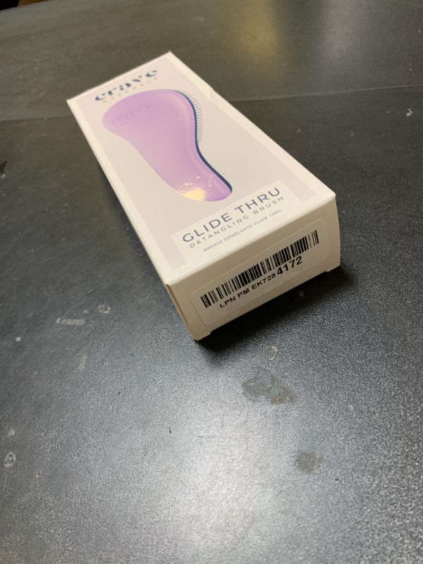 Photo 1 of Crave Naturals Glide Thru Hair Brush - Detangler Brush for Curly, Straight, Wet or Dry Hair - Gentle Detangling Brushes for Adults, Kids, Toddlers - Hair Accessories for Women, 7.5x3" - Purple