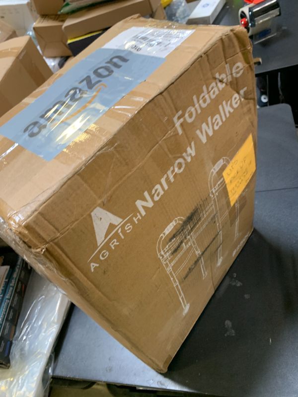 Photo 1 of Narrow Walkers for Small Doorways - Width Height Adjustable Walker, Folding Walkers for Seniors Handicapped & Disabled, Standard Walkers for Tight Spaces, Steel Frame Support to 400 lbs
