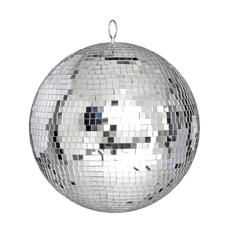Photo 1 of Alytimes Mirror Disco Ball - 8-Inch Cool and Fun Silver Hanging Party Disco Ball –Big Party Decorations, Party Design