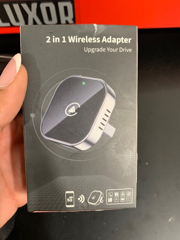 Photo 1 of Teeran 2 in 1 Wireless CarPlay and Android Auto Adapter, Easy Setup Plug and Play, Fast Seamless Use Supports 1000+ Car's with Built-in Wired Car Play/Android Auto, Compact Sleek Design Car Adapter