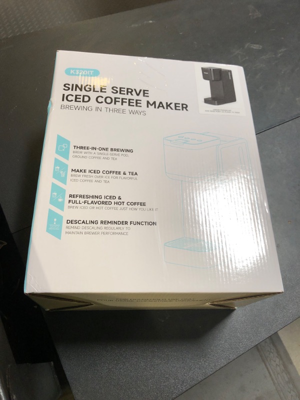 Photo 1 of Tastyle Single Serve Coffee Maker for K Cup, Ground and Tea Leaves, Hot and Iced Coffee Machines with Bold Setting, 6 to 16 Oz Brew Sizes, Compact for Small Spaces, Black (2.0 Version)