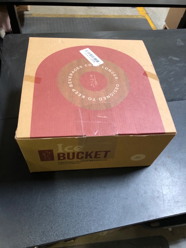 Photo 1 of Gusto Nostro 4.1L Insulated Ice Bucket with Lid and Tongs, Double Wall Stainless Steel Ice Bucket Large, BPA Free Ice Bucket for Cocktail Bar, Keeps Champagne, Wine, Beer Chill for Parties