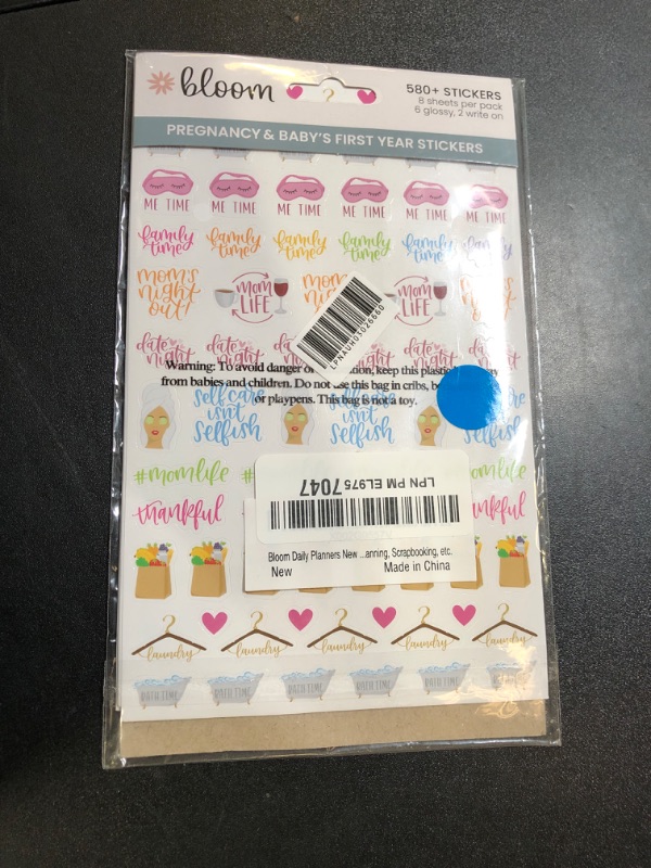 Photo 1 of bloom daily planners New Pregnancy & Baby's First Year Planner Sticker Pack - 8 Sheets / 580+ Stickers - Maternity/Newborn Themed Stickers for Decorating, Planning, Scrapbooking, etc.