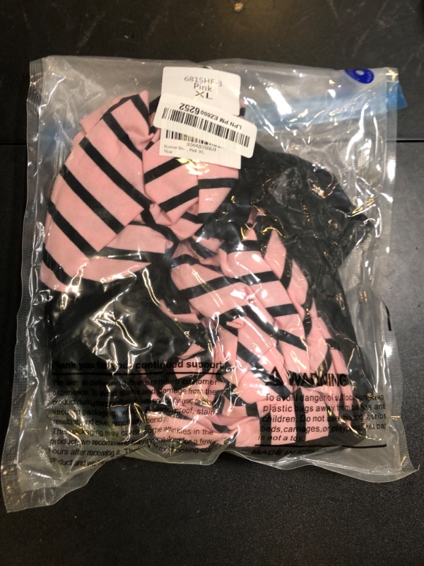 Photo 1 of Kuoser Dog Recovery Suit, Anti Licking Dogs Rear Leg Sleeve, Abdominal Dog Surgical Suit with Pants Cover Protect Wounds, Dogs Elbow Protector Soft Pet Surgery Onesie Cone Alternative, Pink XL