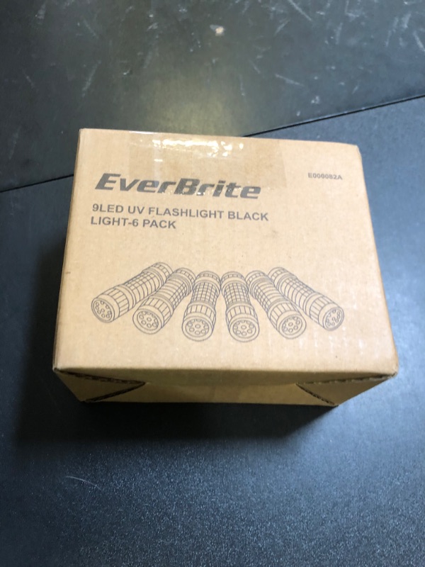 Photo 1 of EverBrite Black Light Flashlight, UV Mini Flashlight, 9-Led 395nm Detector for Pet Urine, Stains, Scorpions, 18 AAA Batteries Included