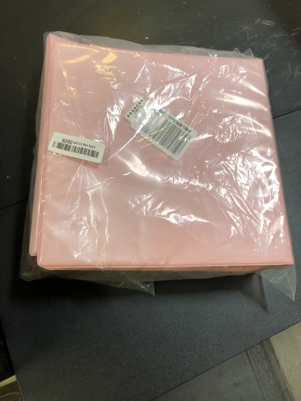 Photo 1 of SUNEE 3 Ring Binder 3 Inch D Ring, Clear View Binder Three Ring PVC-Free (Fit 8.5x11 Inches) for School or Office Supplies, Pink, 2 Pack