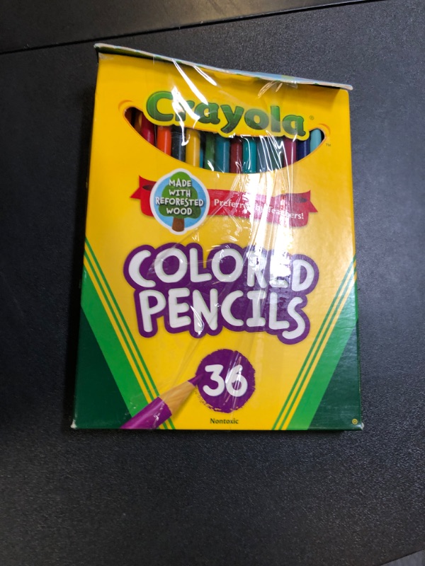 Photo 1 of Crayola Colored Pencils (36ct), Kids Pencil Set, Back to School Essentials, Must Have Classroom Supplies for Kids, Pre-Sharpened Coloring Book Pencils, 3+