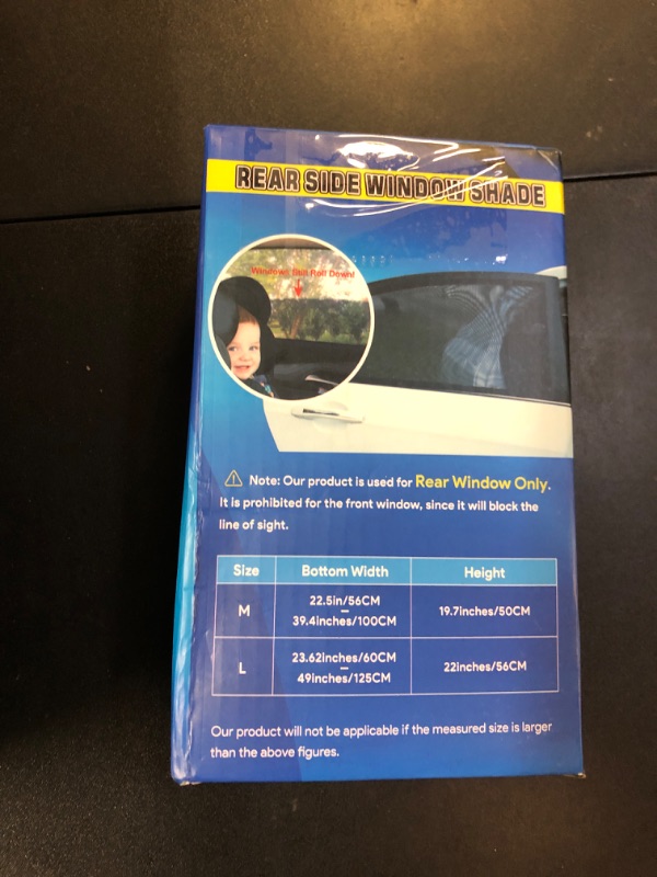 Photo 1 of Car Window Shades, 2 Pack Breathable Mesh Car Side Back Window Sun Shades, Stretchy Window Screen for Baby Family Pet UV Protection, Window Covers Fit for Most(95%) of Cars - (Medium 39"x19")