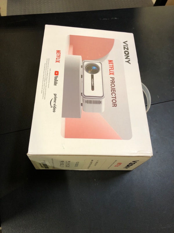 Photo 1 of [Netflix Licensed/Dolby Audio] Smart Projector with WiFi and Bluetooth, VIZONY Native 1080P Projector with Apps Built in Netflix, Youtube, Hulu, Disney+, Portable Mini Projector for Indoor/Outdoor