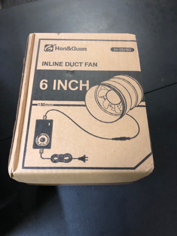 Photo 1 of Hon&Guan 6 Inch Inline Booster Duct Fan with Speed Controller - 345 CFM Airflow with 19.2W Ultra-Low Power and Low Noise