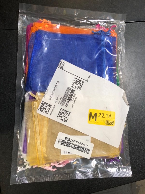 Photo 1 of Crweety 50 Pcs Mixed Color Organza Bags 4x6 Inch, Small Mesh Bags Drawstring Small Gift Bag Pouch Bag for Wedding Party Favor Christmas