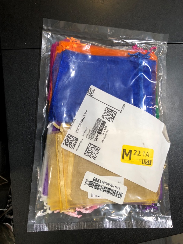 Photo 1 of Crweety 50 Pcs Mixed Color Organza Bags 4x6 Inch, Small Mesh Bags Drawstring Small Gift Bag Pouch Bag for Wedding Party Favor Christmas