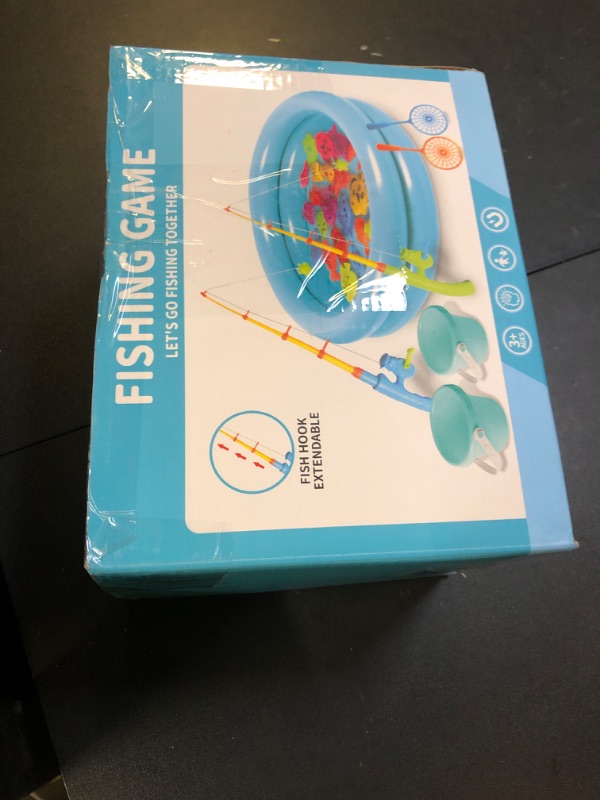 Photo 1 of NIPLOOOW Pool Fishing Toys Games, Water Table Bathtub Toy with Inflatable Pool Pole Rod Net Plastic Floating Fish, Birthday Gifts for Kids Age 3 4 5 6 Year Old,Kids Outdoor Toys
