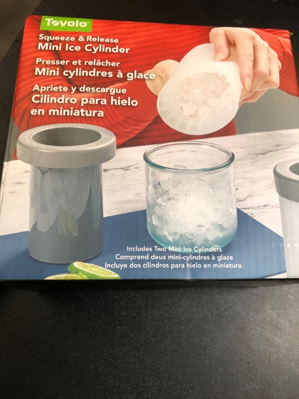 Photo 1 of Tovolo Mini Ice Cylinder Set of 2 – Easy Squeeze and Release Mini Ice, BPA-Free Silicone, 200 Mini Cubes Each, Leak Proof, Dishwasher Safe, Compact Design for Freezer Storage