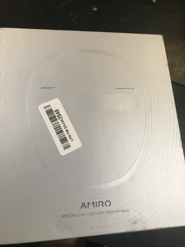 Photo 1 of AMIRO Spectra 5-in-1 Light Therapy Face Mask, Contour With Blue, Red, Green, Yellow, and Infrared Light, 3 Modes for Oily, Acne-Prone, and Sagging Skin, Skincare for Face, Silver