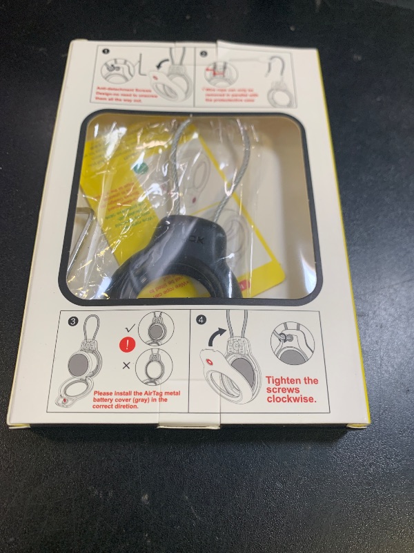 Photo 1 of SPGUARD for AirTag Holder Case with Keychain, Air Tags-4 Pack for Apple Air Tag Holder with Wire Cable Lock Key Ring Chain Air Tagholder Accessories for GPS Item Tracker Kids,Keys,Luggage