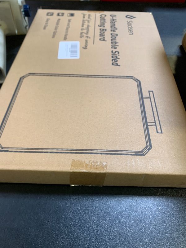 Photo 1 of Socisen Stainless Steel Cutting Board, Non Toxic Cutting Board for Kitchen, Double Sided Chopping board Stainless Steel/Wheat Straw PP Large Chopping Meat/Vegetables 16 * 11 Inch Easy to Clean