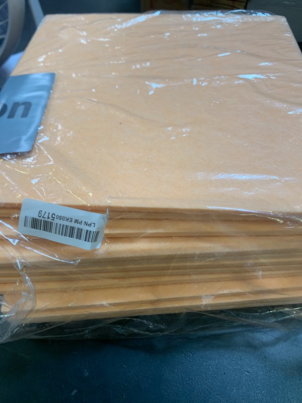 Photo 1 of Ekkogo Acoustic Panels 12-Pack Soundproof Wall Panels 12"X12"X0.4" Sound Panels High Density Sound Dampening Panels - [Peach Beige Square]