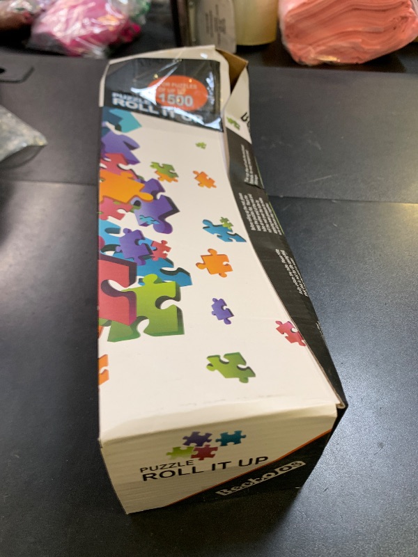Photo 1 of Becko US Puzzle Mat Roll Up with Drawstring Storage Bag, Felt Rollup Mat for Easy Transport & Storage, Portable Puzzle Board Puzzles Saver Keeper for Jigsaw Puzzles Up to 1500 Pieces