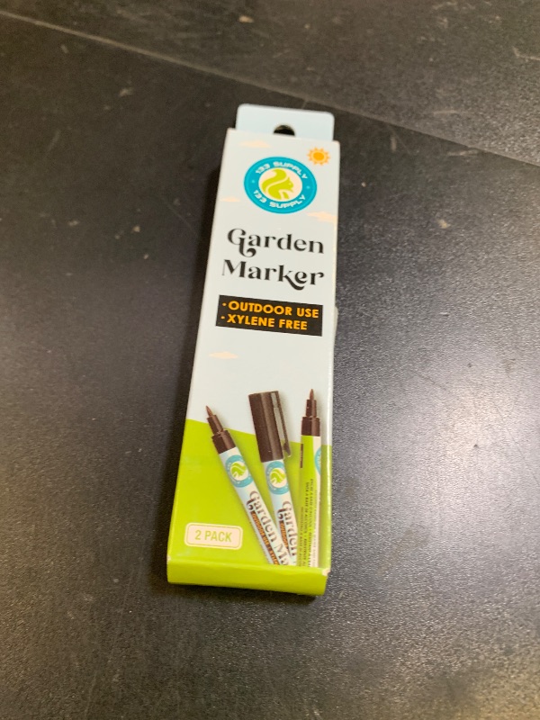 Photo 1 of 133 SUPPLY - 2 Pack Garden Marker Pen Permanent Markers Black (UV Fade Resistant Marker Pens for Plant Markers Garden Markers Waterproof Pen Black Markers Outdoor Marker for Garden Plant Labels 0.8mm)