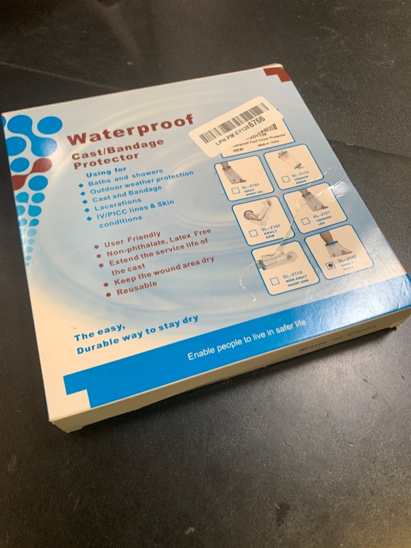 Photo 1 of 100% Waterproof Foot Cast Cover Wound Protector for Shower Bath, Watertight Cast Bag Covers for Broken Surgery Foot, Wound and Burns - Reusable [2025 Upgrade]