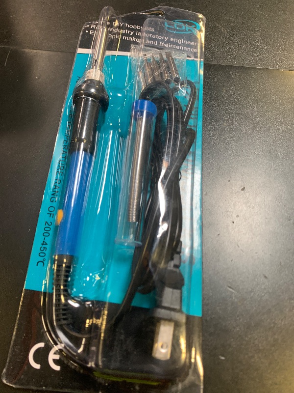 Photo 1 of LDK Soldering Iron Kit Electric 60W 110V Adjustable Temperature Soldering Gun Welding Tools, 5pcs Replacement Tips and Solder Wire (Basic)
