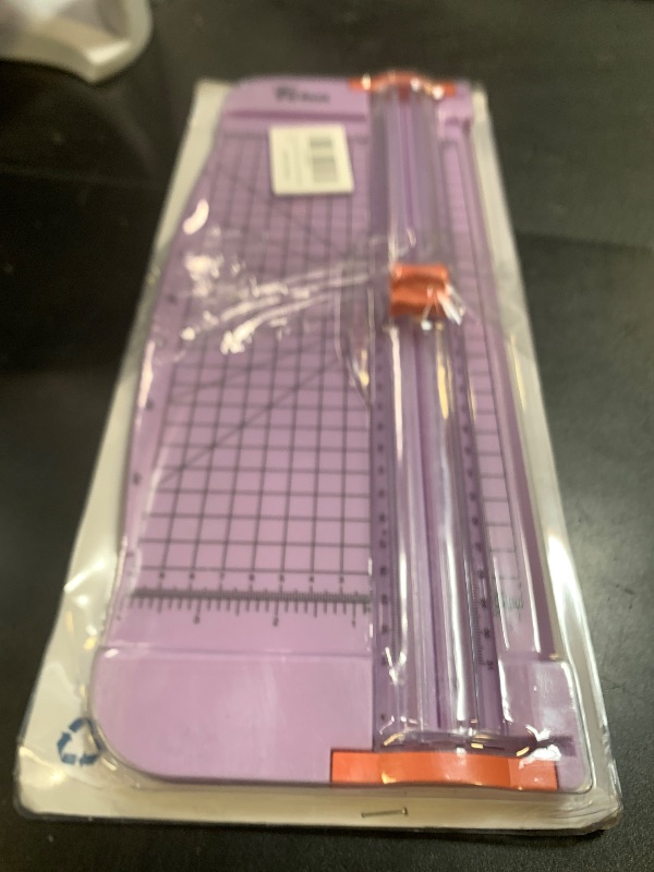 Photo 1 of Firbon Purple A4 Paper Cutter, 12 Inch Titanium Straight Paper Trimmer with Side Ruler for Scrapbooking Craft, Paper, Coupon, Label, Cardstock