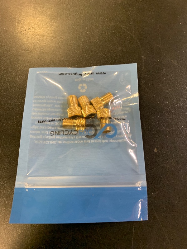 Photo 1 of Presta to Schrader Valve Adapter for Bike, Inflate Presta Valve Tire with Air Compressor or Regular Bike Pump Brass, 5 Pieces