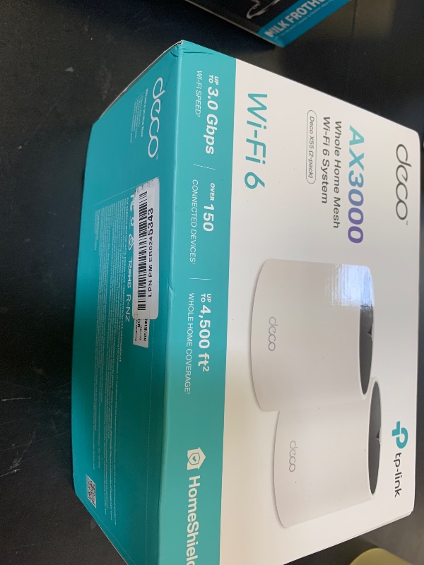 Photo 1 of TP-Link Deco X55 AX3000 WiFi 6 Mesh System - Covers up to 4500 Sq.Ft, Replaces Wireless Router and Extender, 3 Gigabit Ports per Unit, Supports Ethernet Backhaul, Deco X55(2-Pack)