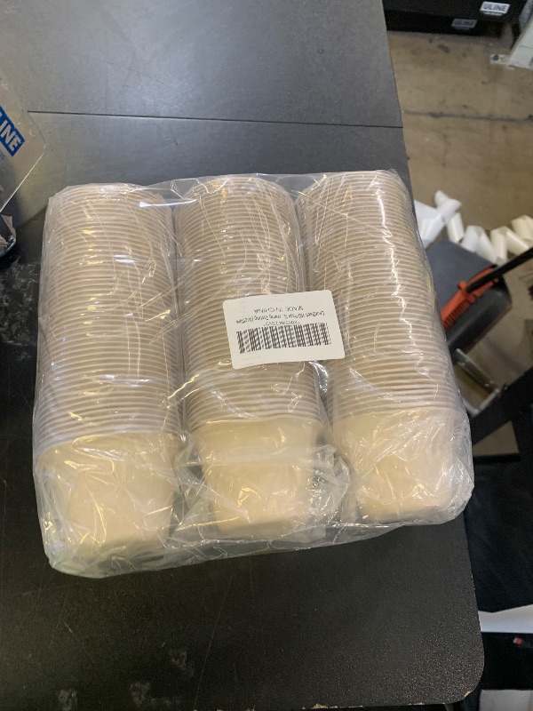 Photo 1 of LeonBach 150 Pack 4oz Natural Bagasse Fiber Sauce Cups, Compostable Small Disposable Paper Dipping Bowls Biodegradable Condiment Portion Sample Snack Charcuterie Serving Tasting Cups