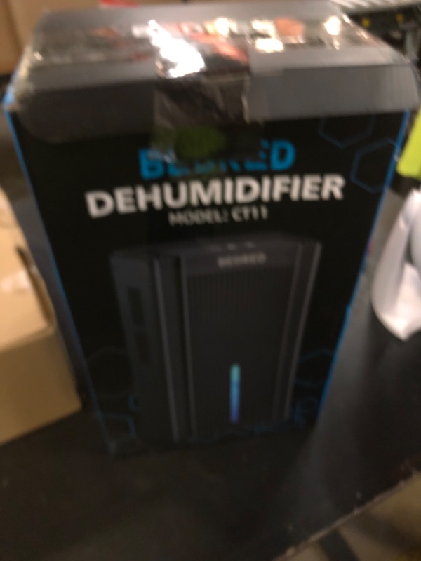 Photo 1 of Dehumidifier,95OZ Dehumidifier for Home 1000 Sq.Ft - Quiet with Auto Shut Off & Relaxing 7 Color Ambient Light,Ideal for Livingroom, Bedroom, Basement(Black)