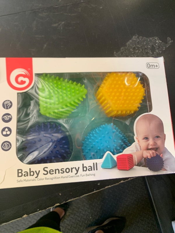 Photo 1 of ROHSCE Soft Spiky Sensory Balls - Textured Geometric Shapes for Babies' Sensory Development, Massage Sensory Balls for Toddlers 1-3 Multicolor Bath Gifts Montessori Toys Baby Balls 6 to 12 Months