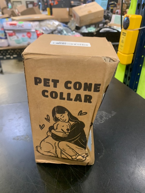 Photo 1 of Dog Cone Collar for After Surgery,Transparent Dog Cones Alternative for Small Large Medium Size Dogs,Adjustable Depth Pet Recovery Collars,Elizabethan Collar for Dogs Stop Licking Wound(L)