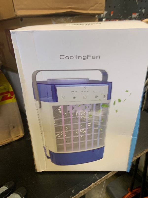 Photo 1 of Portable Air Conditioners,3-Speed Small AC Fan, Evaporative Air Cooler with Remote,Timer function,7-Color Night light, 2 Mist modes,Personal Air Conditioner for Bedroom,Office,Room(Gray)
