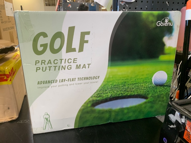 Photo 1 of Putting Green Indoor Outdoor Mat: Golf Putting Mat with Durable Solid Wooden Base & Auto Ball Return, Luxurious Velvet Surface with Lay-Flat Technology - Christmas Ideal Gifts for Men/Dad (Standard)