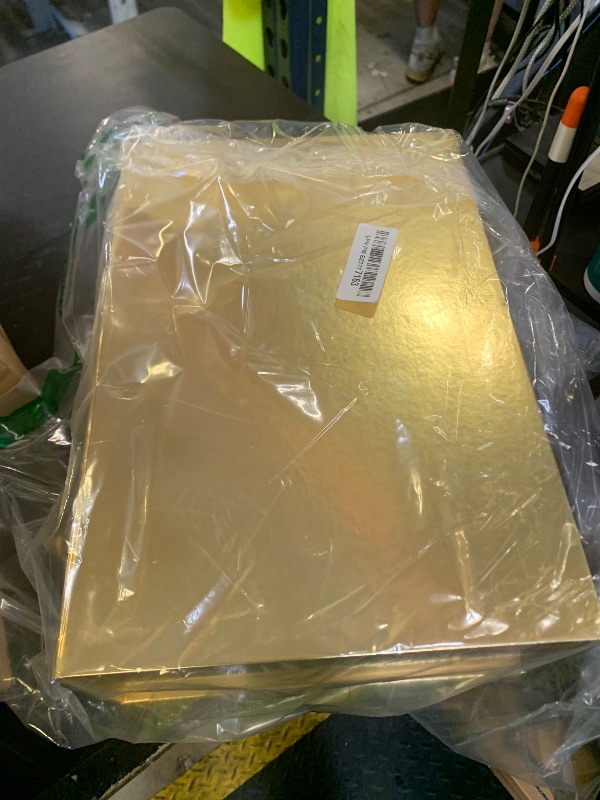 Photo 1 of JINGUAN Large Gold Collapsible Gift Boxes with Magnetic Closure Lids 13.5x9x4.1 Inches, Bridesmaid Proposal Boxes for Presents (Glossy Gold, 6 Pack)