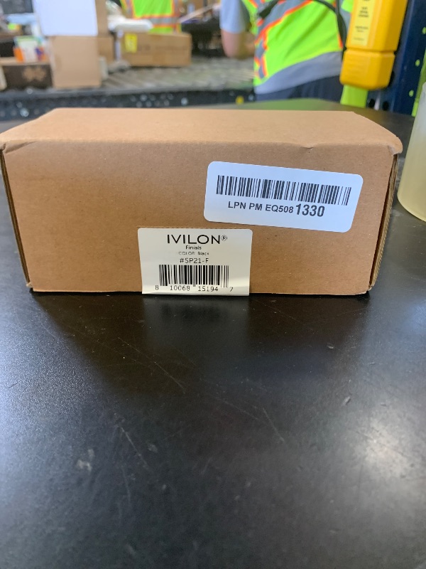 Photo 1 of Ivilon Square Finials for Curtain Rods of 1 and 1-1/8 Inch Diameter Color Black