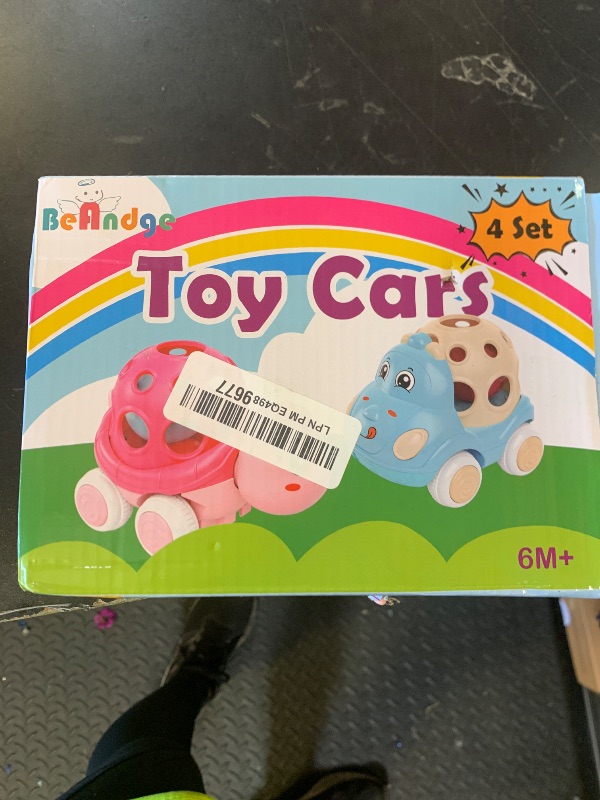 Photo 1 of Baby Car Toys for 6-12 12-18 Months 1 Year Old Girls- 4 Pack Rattle Push N Go Cars for Toddlers 1-3 Years, Infant Trucks Toys for Babies Girl Boy 1yr 2yr First Birthday Gifts