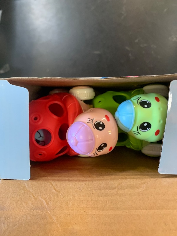 Photo 1 of Baby Car Toys for 6-12 12-18 Months 1 Year Old Girls- 4 Pack Rattle Push N Go Cars for Toddlers 1-3 Years, Infant Trucks Toys for Babies Girl Boy 1yr 2yr First Birthday Gifts