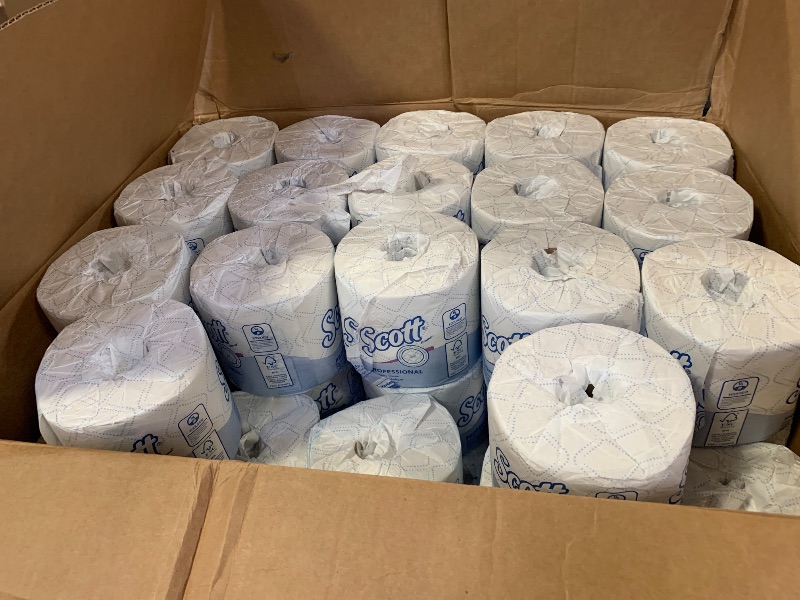 Photo 1 of Scott Professional Standard Roll Bulk Toilet Paper (04460), 2-Ply, Elevated Design, White, Individually Wrapped (80 Rolls of 550 Sheets, 44,000 Sheet Total)