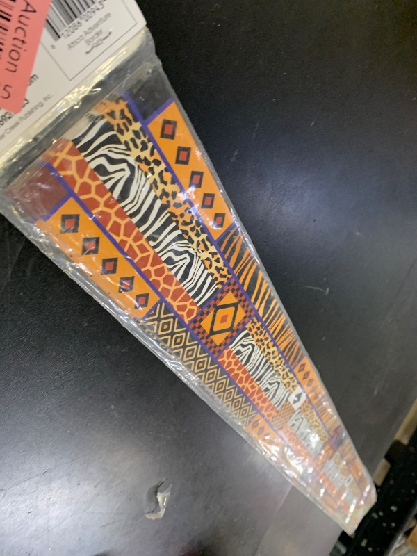 Photo 1 of Barker Creek Double-Sided Border, Africa, for Bulletin Boards, Reception Areas, Halls, Break Rooms, Office, School, Home Learning Decor, 3” x 35’ (943)