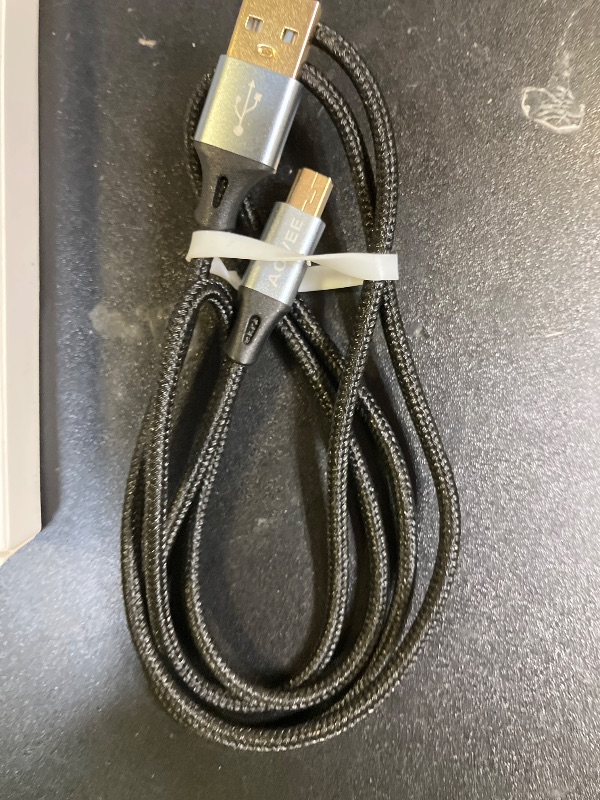 Photo 1 of AGVEE 3.3ft Mini USB Cable, Braided Durable USB-A to Mini-B Charger Charging Cord for TI-84, Garmin GPS, Go-Pro Hero 4 3 2 HD, PS3 Controller, Canon Camera, Blue Yeti Microphone, Dark Gray
