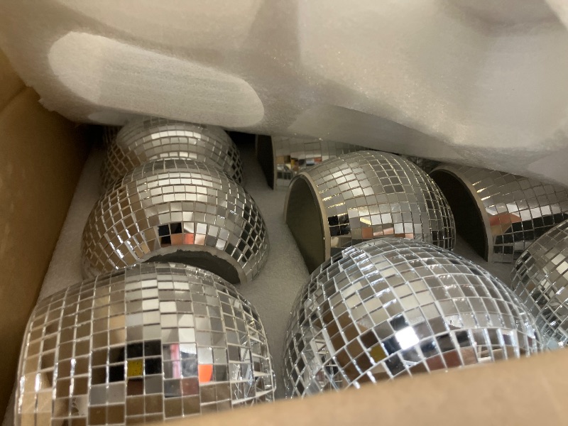 Photo 1 of Jinei 24 Pcs Disco Vases Bulk Silver Mirror Disco Ball Flower Glass Ball Planter Candle Holder Glass Vase for Wedding Table Centerpieces Bedroom Office Birthday Decoration (3" X 4")
