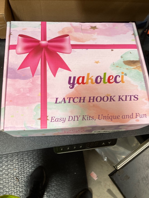 Photo 1 of YAKOLECI Latch Hook Kits for Adults, Color Printed DIY Rug Crafts Arts Carpet for Home Decoration Festival Gift 23.6''X15.8'' (Cactus)