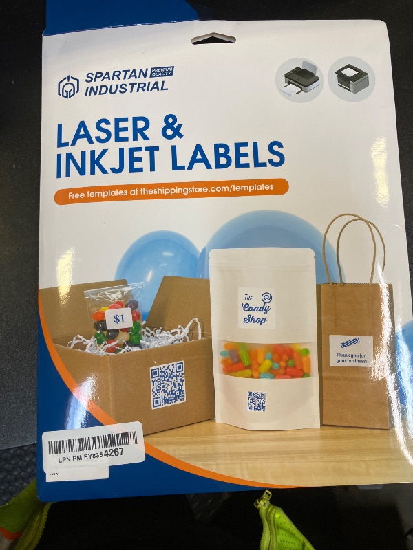 Photo 1 of 3" X 2" Matte White Shipping Labels Compatible with Inkjet and Laser Printers - 30 Sheets, 300 Total Paper Stickers for Mailing, Product Labeling, and Organization - Spartan Industrial