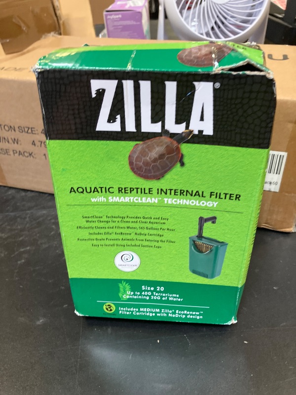 Photo 1 of Zilla Aquatic Reptile Internal Filter with SmartClean Technology, for Turtles and Aquatic Reptiles, Medium